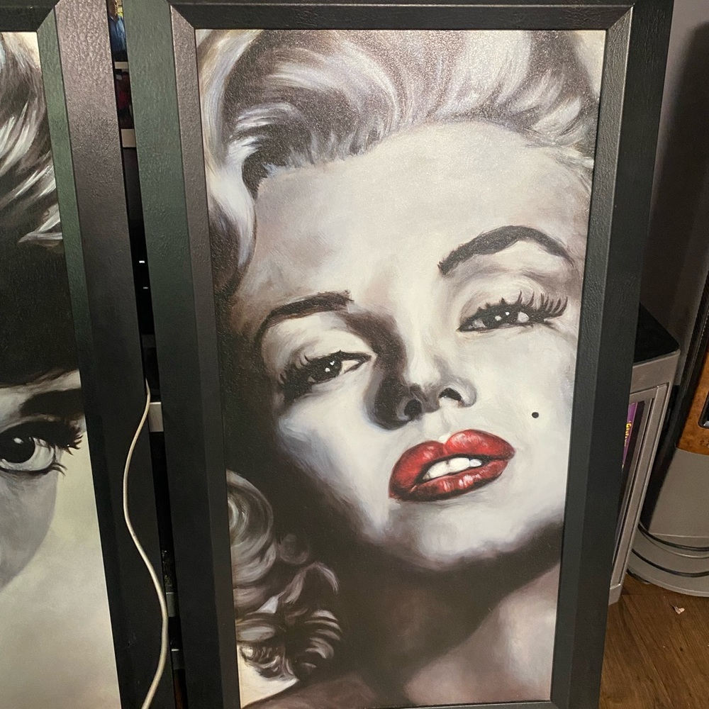 36x24 Marilyn Monroe and Audrey Hepburn paintings